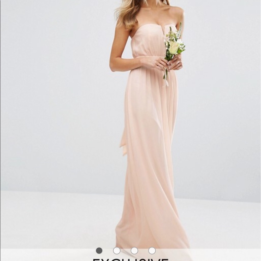 TFNC WEDDING Bandeau Maxi Dress